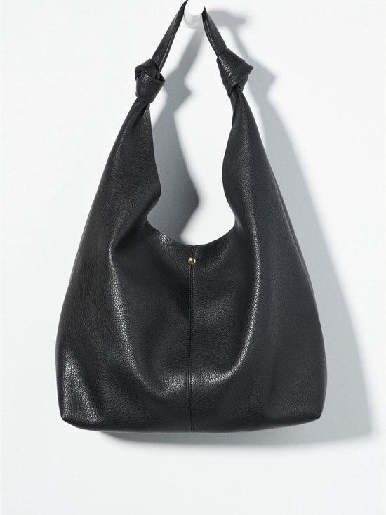 Anthropologie Handbags - Anthropologie Black Love Knot Slouchy Bag